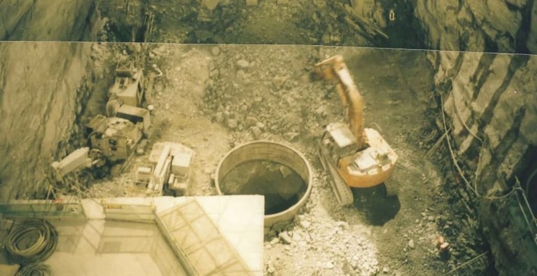 地下発電所本体の掘削